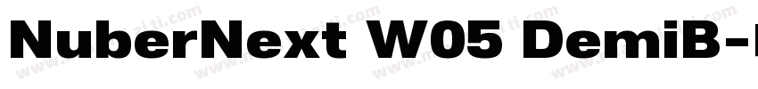 NuberNext W05 DemiB字体转换
